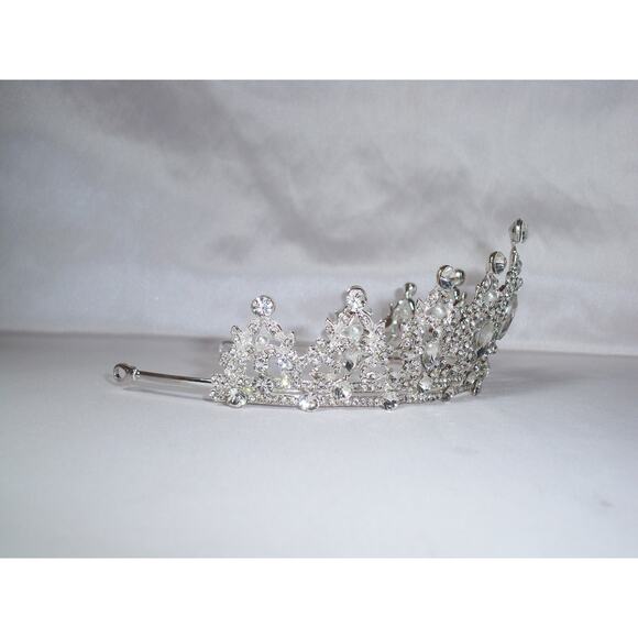Rhinestone tiara crown, bridal prom birthday wedding crown princess headband main image 4